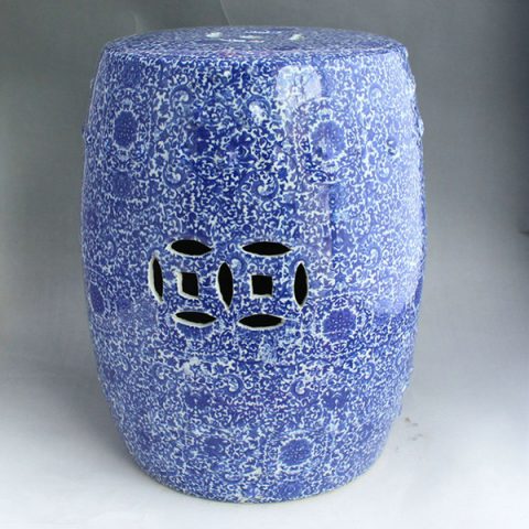 RYTX01_Blue and white ceramic garden bar stool