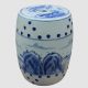RYAZ339_Blue and White china bar stool, hand painted