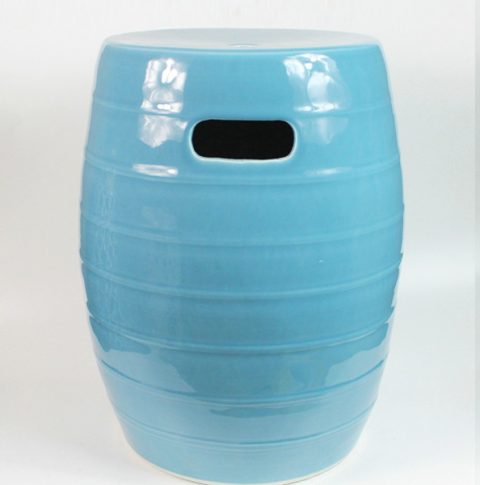RYKB107_Light Blue Ceramic Garden Stool