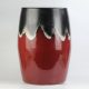 RYKB147_Joint black and red color glaze ceramic drum stool