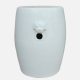 RYNQ02_White lion engraved ceramic seat stool