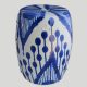 RYNQ76_Garden furniture online Blue Ceramic Hand Painted Stool