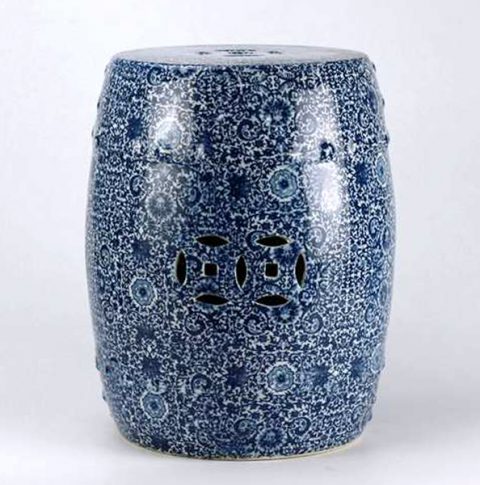 RYTX01-B_Blue white ceramic stool