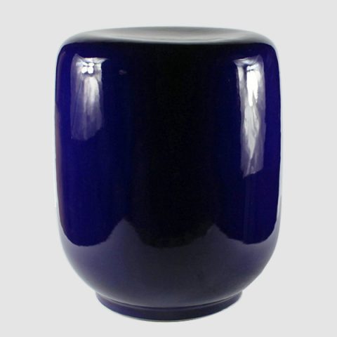 RYNQ141_Navy Blue outdoor ceramic garden stool morden