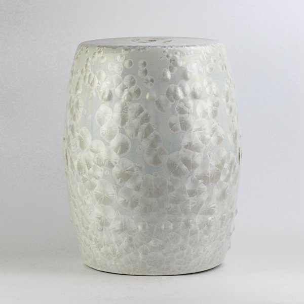 RYYX01_ white crystaline glaze chinaware patio stools