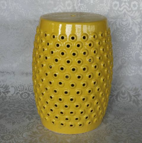 RYZS12_H17.7″ Yellow benches Ceramic Stool
