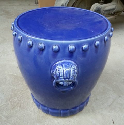 RYWC01_17″ Blue Ceramic patio dining sets Stool