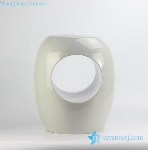  white hollow o-ring porcelain stool