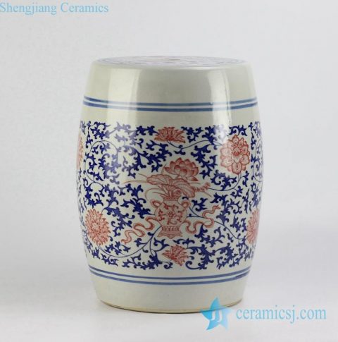 blue and white porcelain barrel seat