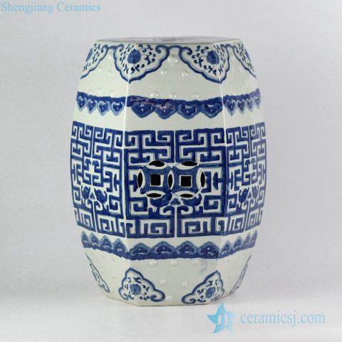 Delft cobalt blue China chic hand draw porcelain bathroom seat