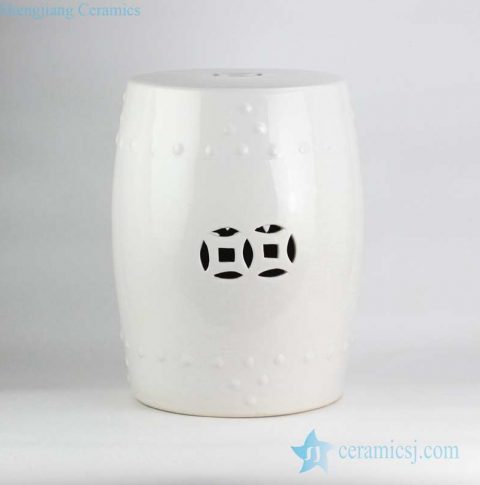 white ceramic stool