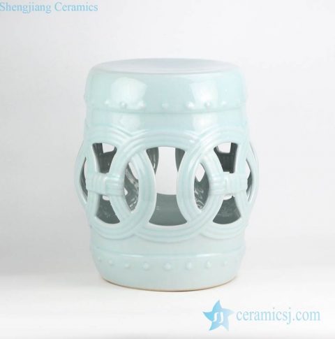 Indian ring inspiration mint plain color ceramic stool