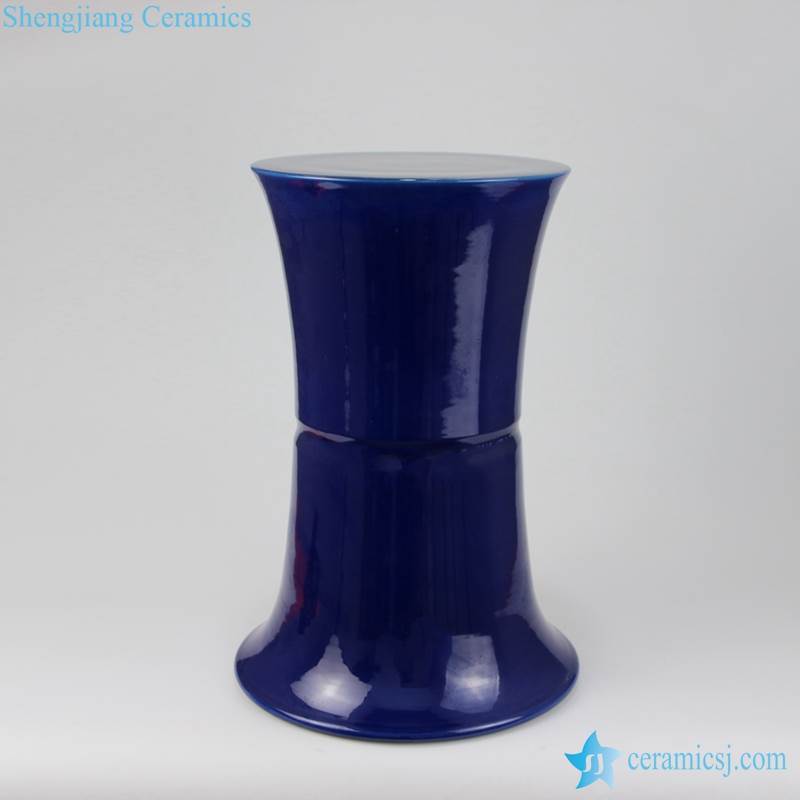 navy blue ceramic  ottaman