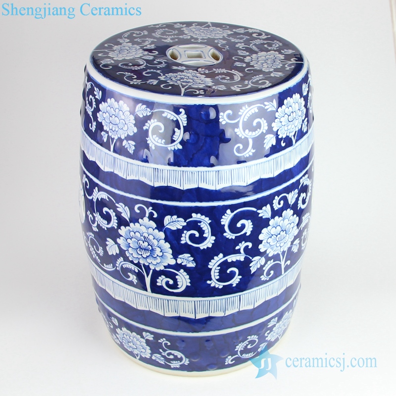 porcelain blue and white stool