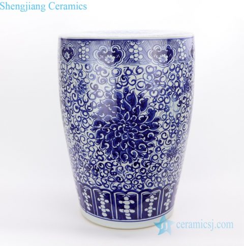 hand paint lotus ceramic jar