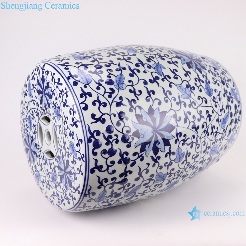 Chinese blue and white porcelain stool flower design RYNQ263