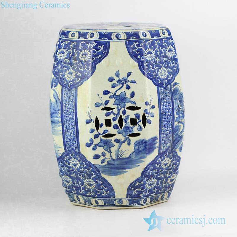 RZKM02 blue and white porcelain Garden stool