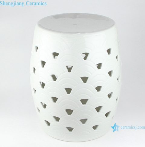 RYNQ262 hot sale pure white color ceramic garden stool
