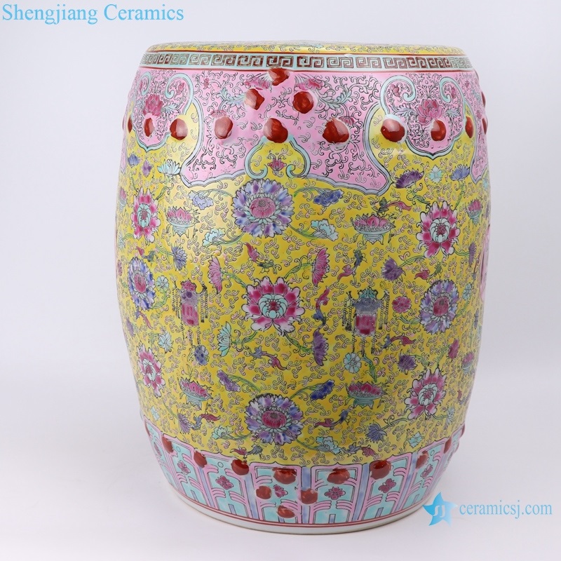 Shengjiang Qing Dynasty syle ceramic stool
