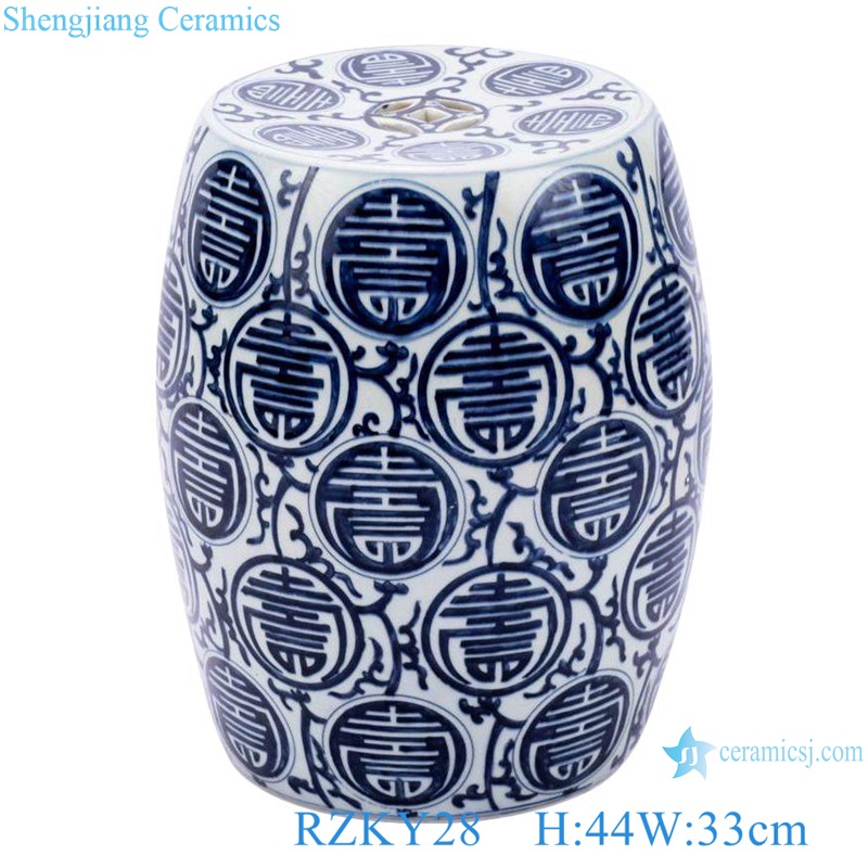 Blue and white word design stool cool pier home use
